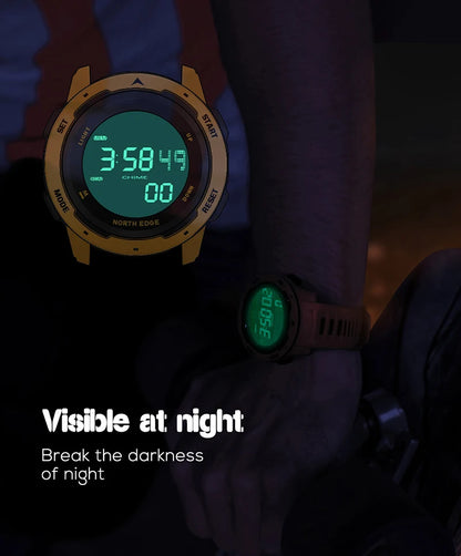 Digital Sports Watch, waterproof and lightweight.