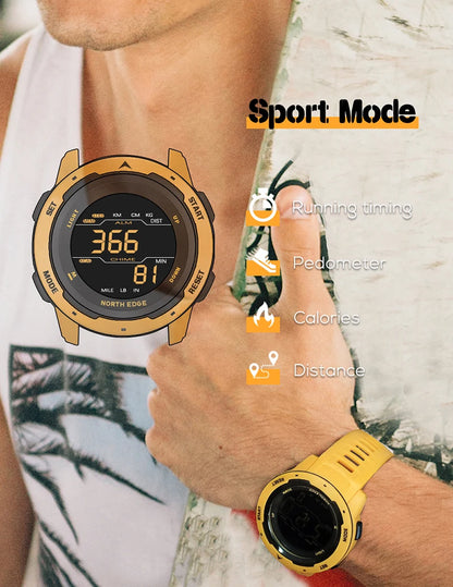 Digital Sports Watch, waterproof and lightweight.