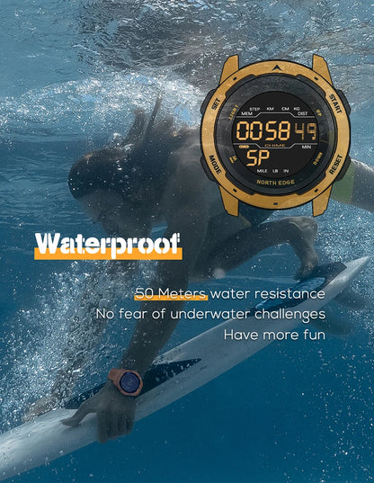 Digital Sports Watch, waterproof and lightweight.