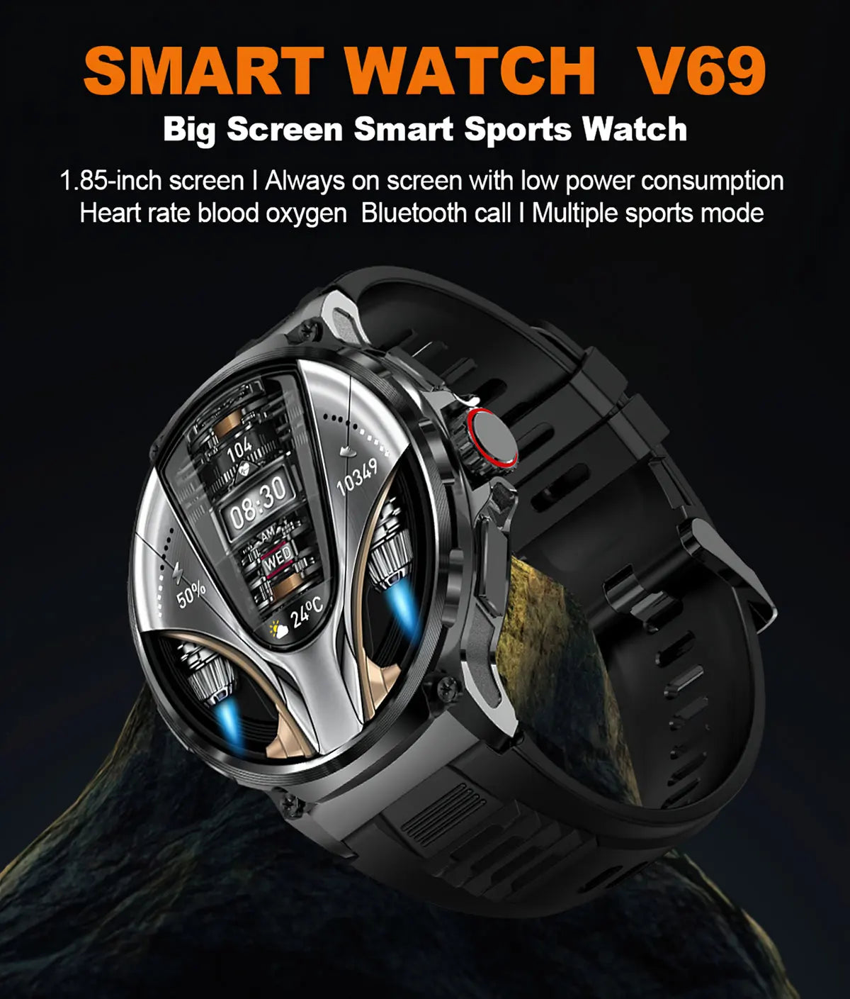 V69 Multisport Smartwatch – North Edge product photo – Lost Lake Outdoor