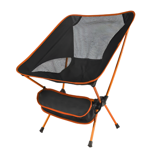 Orange Ultralight Camp Chair, portable and foldable