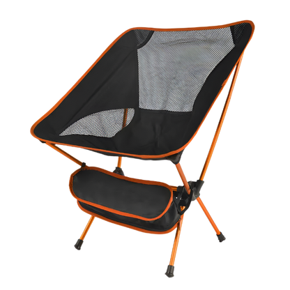 Orange Ultralight Camp Chair, portable and foldable