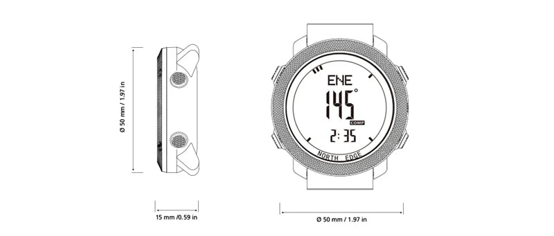 Outdoor Digital Watch with rugged features.