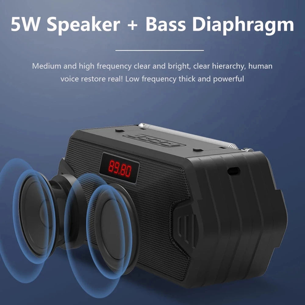 Outdoor Portable Speaker, Bluetooth subwoofer with radio