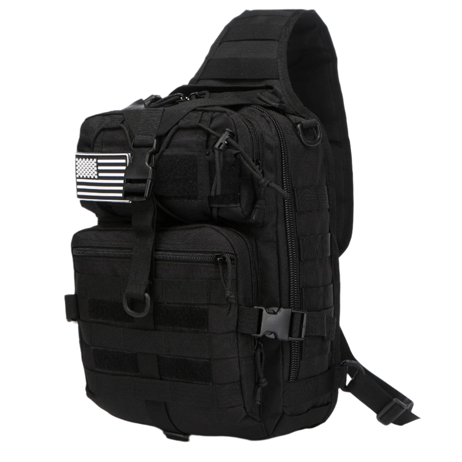 Black Tactical Backpack 15L with MOLLE system