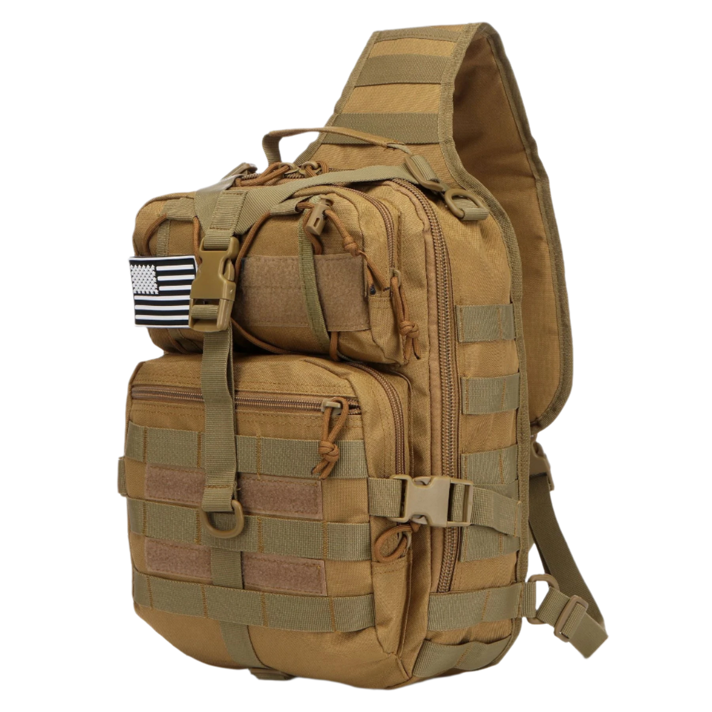 Khaki Tactical Backpack 15L with MOLLE system