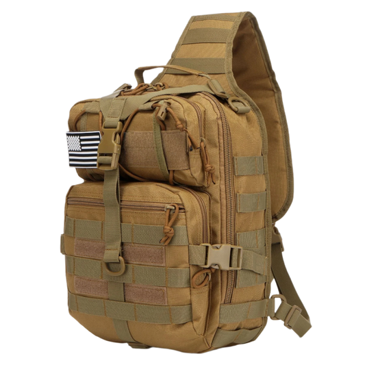 Khaki Tactical Backpack 15L with MOLLE system