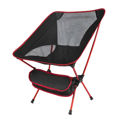 Red Ultralight Camp Chair, portable and foldable