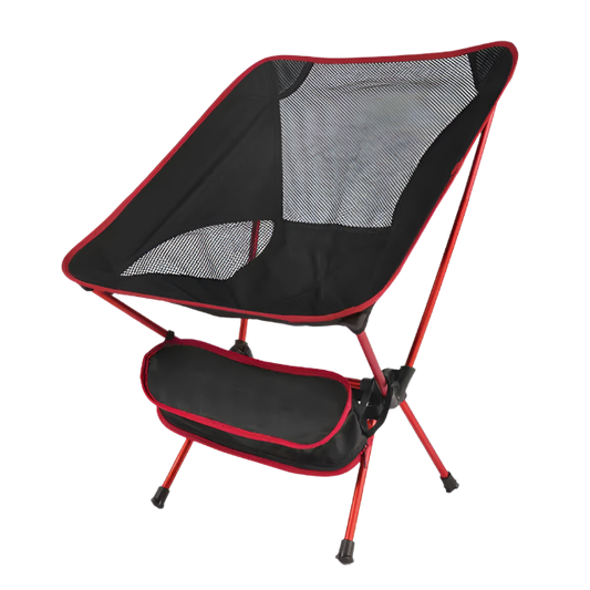 Red Ultralight Camp Chair, portable and foldable