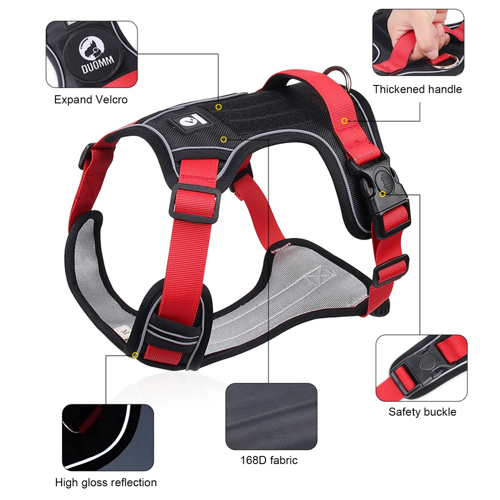 Dog Harness, reflective waterproof no-pull vest.