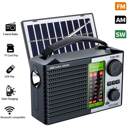 Solar Powered Radio with Bluetooth and flashlight.