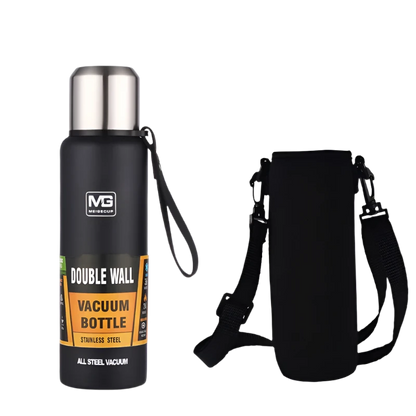 Black with bag Stainless Steel Water Bottle: Insulated, Durable, and BPA-free