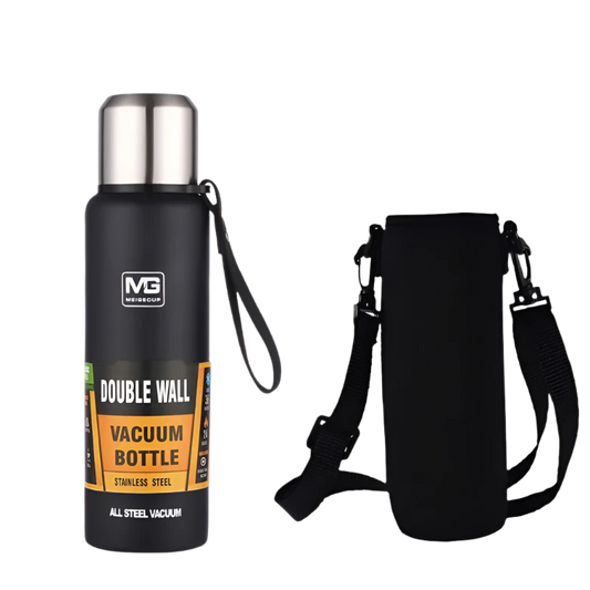 Black with bag Stainless Steel Water Bottle: Insulated, Durable, and BPA-free