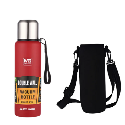 Red with bag Stainless Steel Water Bottle: Insulated, Durable, and BPA-free