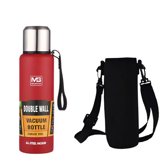 Red with bag Stainless Steel Water Bottle: Insulated, Durable, and BPA-free