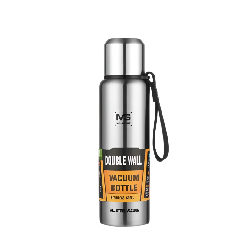 Silver Stainless Steel Water Bottle: Insulated, Durable, and BPA-free