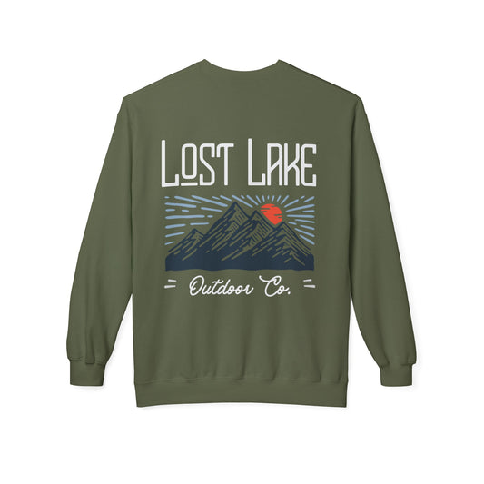 Green Heavy Sweatshirt, unisex crewneck design