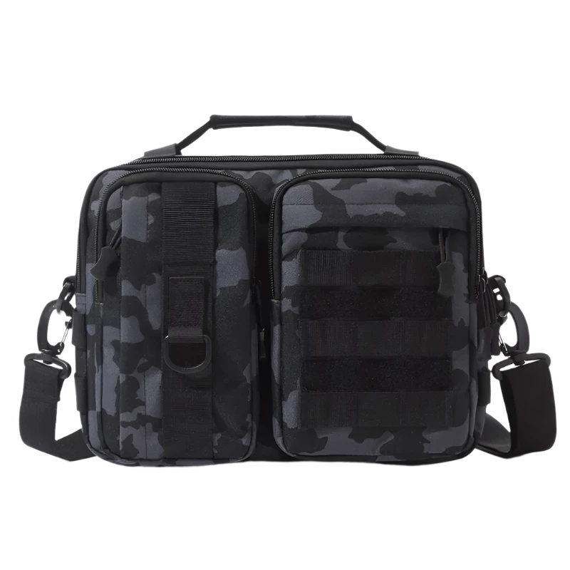 Black Camo Lightweight crossbody trekking bag