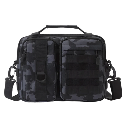 Black Camo Lightweight crossbody trekking bag