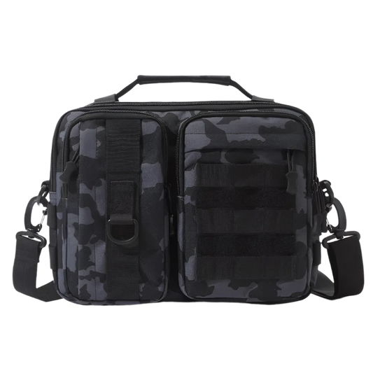 Black Camo Lightweight crossbody trekking bag