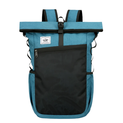 Green Outdoor Backpack: Waterproof, durable, foldable, and spacious for essentials; perfect for hiking, camping, cycling, and travel.