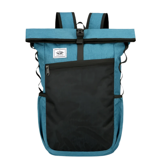 Green Outdoor Backpack: Waterproof, durable, foldable, and spacious for essentials; perfect for hiking, camping, cycling, and travel.